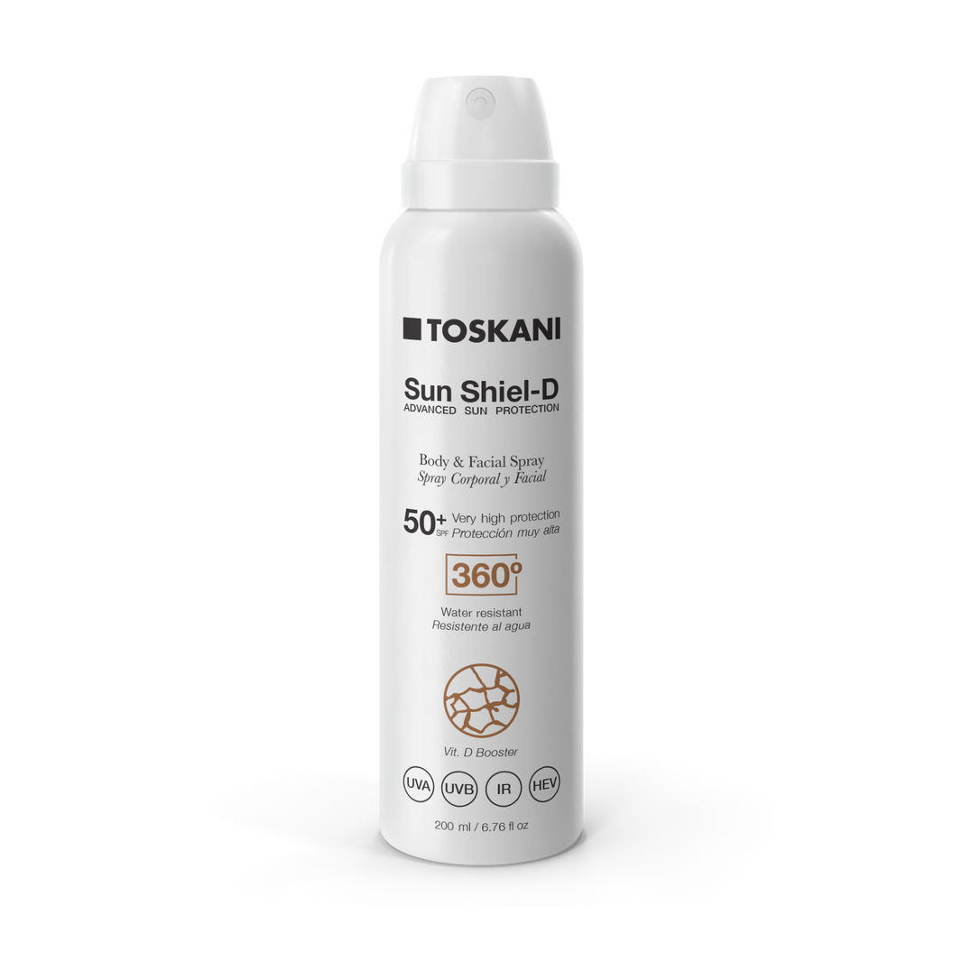 Toskani Sun Shiel-D Body and Facial Spray SPF50+ 200ml